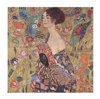 Lady with Fan, c.1917 Fine Art Print