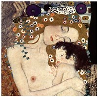 Three Ages of Woman - Mother and Child (detail square), 1905 by Gustav Klimt, 1905 - various sizes