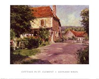 Cottage In St. Clement by Leonard Wren - 20" x 16"