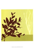 Metro Leaves In Chartreuse I Fine Art Print