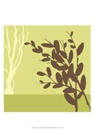 Metro Leaves In Chartreuse II Fine Art Print