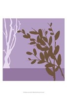 Metro Leaves In Violet II Fine Art Print