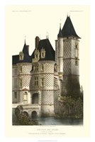 French Chateaux In Blue II Framed Print
