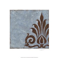 Silver Damask II Framed Print