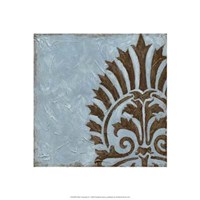 Silver Damask IV Framed Print