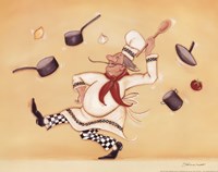 Dancing Chef by Stephanie Marrott - 14" x 11"