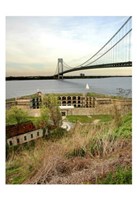 Fort Wadsworth By Verrazano Bridge Fine Art Print