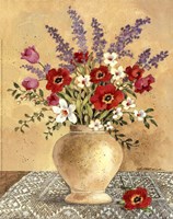 Flowers On Lace 2 Fine Art Print