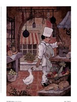 Chef With Goose Fine Art Print