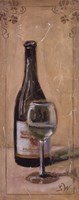 White Wine With Glass Framed Print