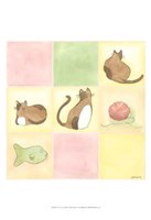 Tic-Tac Cats In Pink Fine Art Print