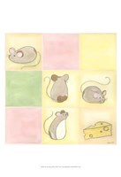 Tic-Tac Mice In Pink Framed Print