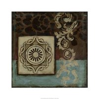 Damask Tapestry Wrosette I Framed Print