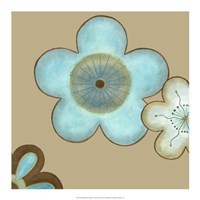 Pop Blossoms In Blue II Framed Print