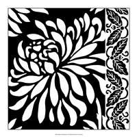 Graphic Chrysanthemums I Framed Print