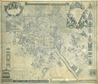 Nouveau Plan De Paris 1728 Fine Art Print