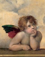The Cherubim Putti Angels of The Sistine Madonna, c.1514 (detail - left side) Fine Art Print
