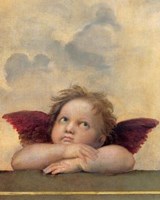 The Cherubim Putti Angels of The Sistine Madonna, c.1514 (detail - right side) Fine Art Print