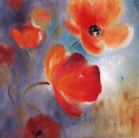 Scarlet Poppies In Bloom I Fine Art Print