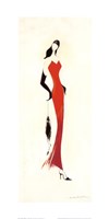 Lady in Red I by Marilyn Robertson - 12" x 24"