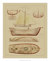 Antique Ship Plan III Giclee