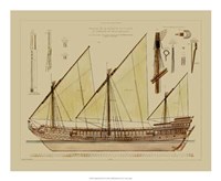 Antique Ship Plan VI Giclee