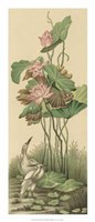 Crane And Lotus Panel I Giclee