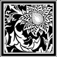 Printed Graphic Floral Motif II Fine Art Print