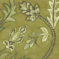 Medium Pistachio Paisley I Fine Art Print