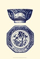 Manor Porcelain In Blue II Fine Art Print