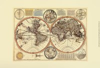 Small Dewerelt Caart Map Fine Art Print