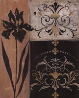 Iris Silhouette - black flower Fine Art Print