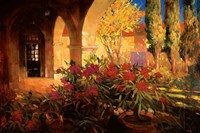 Twilight Courtyard Fine Art Print