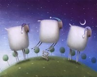 Insomniac Sheep Framed Print