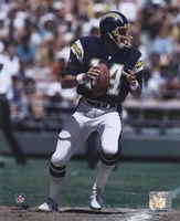 Dan Fouts Dropping Back Action Fine Art Print