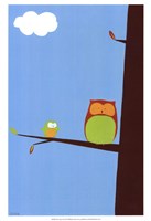 Tree-top Owls II Fine Art Print