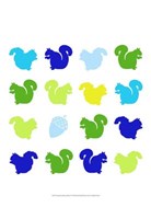 Animal Sudoku in Blue VI Framed Print