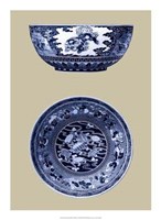 Porcelain in Blue and White I Framed Print