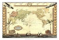 26" x 18" World Map Art