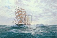 'Macquarie' Sydney Bound, With Singing Shrouds And Humming Backstays Fine Art Print