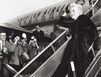 Marilyn Monroe Boards Airplane, New York 1956 Fine Art Print