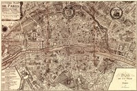 Plan de la Ville de Paris, 1715 Fine Art Print