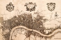 Plan of the City of London, 1720 Fine Art Print
