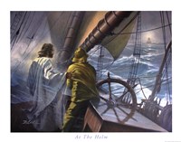 At The Helm Framed Print