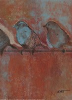 Row of Sparrows I Fine Art Print