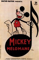 Mickey Mouse - music note Fine Art Print