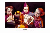 Clown Kids Playing Poker Fine Art Print
