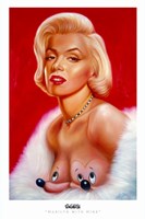 Marilyn with Mink (and Mickeys) by Ron English - 11" x 17"