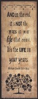 The Years in Your Life Fine Art Print