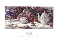 Teapot and Lilacs Fine Art Print